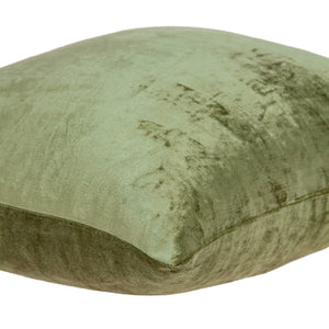 Homeroots 18" X 7" X 18" Transitional Olive Solid Pillow Cover With Poly Insert   334003