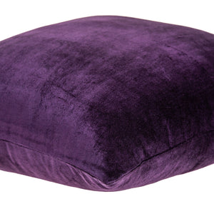 Homeroots 20" X 7" X 20" Transitional Purple Solid Pillow Cover With Poly Insert   334008