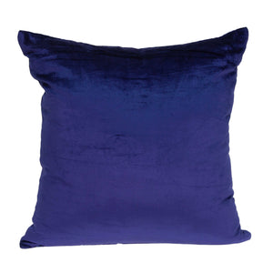Homeroots 20" X 7" X 20" Transitional Royal Blue Solid Pillow Cover With Poly Insert   334011