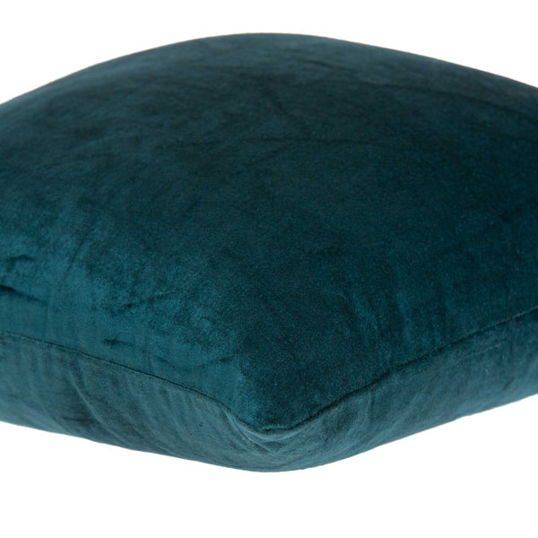 Homeroots Super Soft Teal Solid Color Decorative Accent Pillow   334015