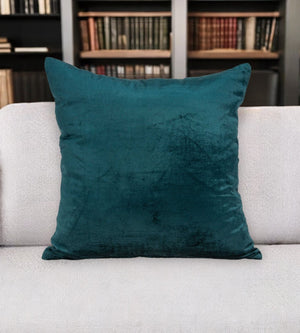 Homeroots Super Soft Teal Solid Color Decorative Accent Pillow   334015