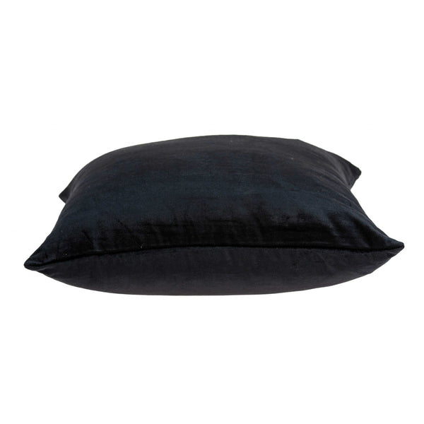 Homeroots 20" Black Cotton Blend Throw Pillow   334016