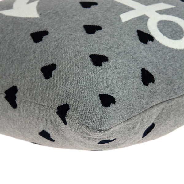 Homeroots Casual Square Grey Nautical Anchor Accent Pillow   334026