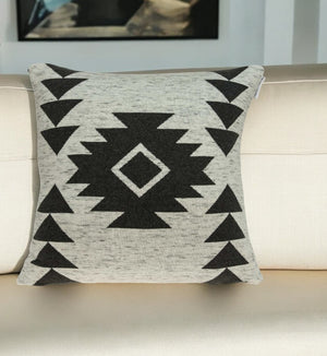 Homeroots 20" X 7" X 20" Southwest Tan Accent Cotton Pillow Cover With Poly Insert   334034