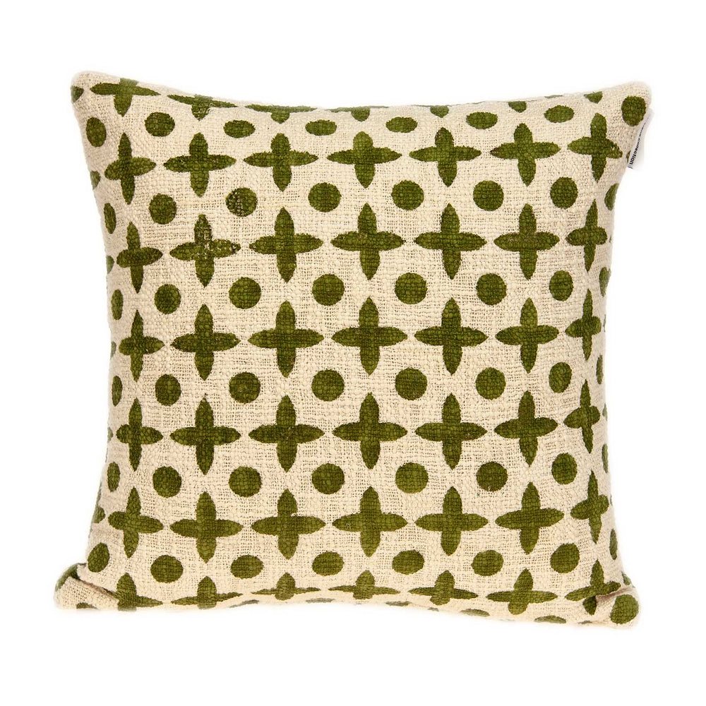 Homeroots 18" X 7" X 18" Transitional Beige Printed Pillow Cover With Poly Insert   334038