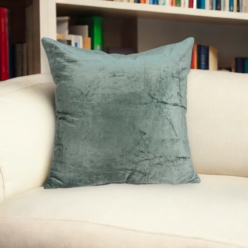 Homeroots 22" X 7" X 22" Transitional Sea Foam Solid Pillow Cover With Poly Insert   334048