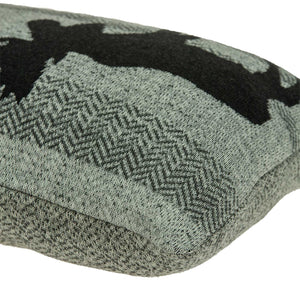 Homeroots 24" X 5" X 16" Lodge Gray Pillow Cover With Poly Insert   334052