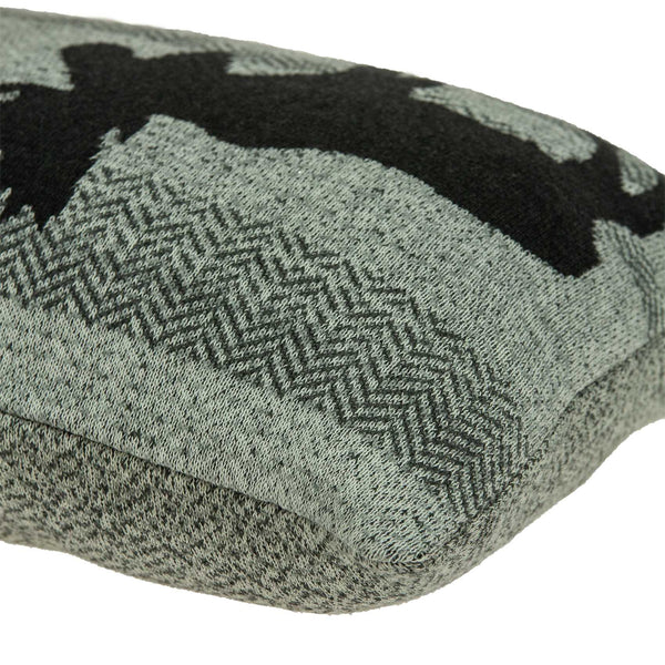 Homeroots 24" X 5" X 16" Lodge Gray Pillow Cover With Poly Insert   334052