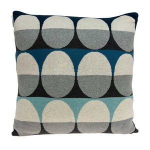 Homeroots 20" X 7" X 20" Transitional Gray And Blue Pillow Cover With Poly Insert   334053
