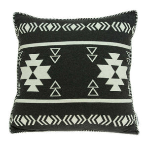 Homeroots 20" X 7" X 20" Southwest Black Cotton Pillow Cover With Poly Insert   334056