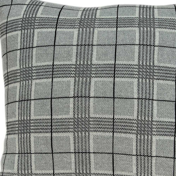 Homeroots 20" X 7" X 20" Transitional Gray Accent Pillow Cover With Poly Insert   334058