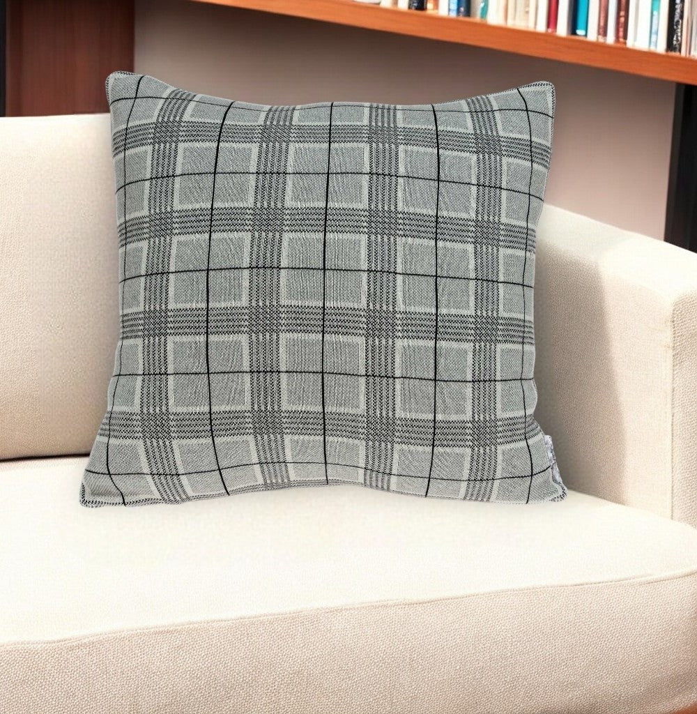 Homeroots 20" X 7" X 20" Transitional Gray Accent Pillow Cover With Poly Insert   334058