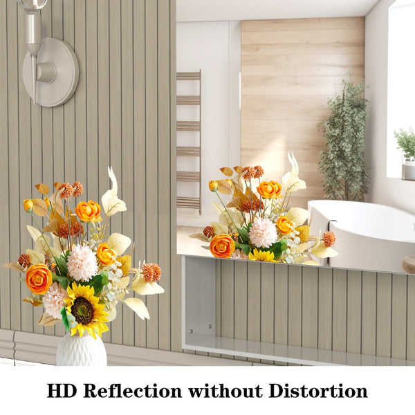 English Elm 24'' Aluminum Medicine Cabinet Wall Mount Bathroom Mirror with Adjustable Interior Shelves W708P379205