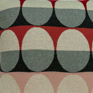 Homeroots 20" X 7" X 20" Transitional Gray And Red Pillow Cover With Poly Insert   334066