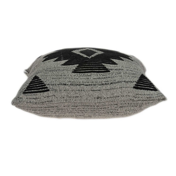 Homeroots 20" X 7" X 20" Southwest Gray Cotton Pillow Cover With Poly Insert   334068