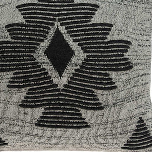 Homeroots 20" X 7" X 20" Southwest Gray Cotton Pillow Cover With Poly Insert   334068