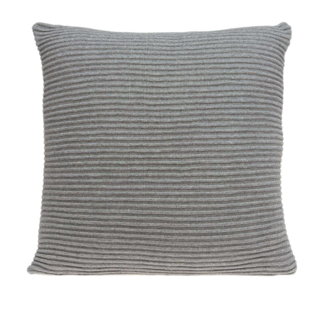 Homeroots 20" X 7" X 20" Elegant Transitional Gray Pillow Cover With Poly Insert   334069