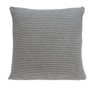 Homeroots 20" X 7" X 20" Elegant Transitional Gray Pillow Cover With Poly Insert   334069