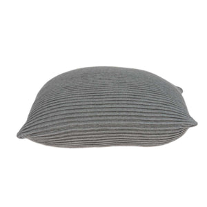 Homeroots 20" X 7" X 20" Elegant Transitional Gray Pillow Cover With Poly Insert   334069