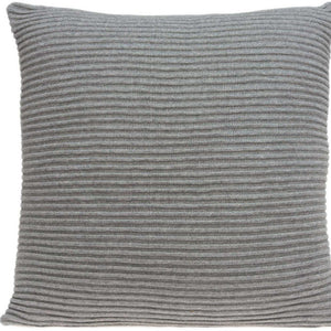 Homeroots 20" X 7" X 20" Elegant Transitional Gray Pillow Cover With Poly Insert   334069