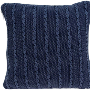 Homeroots 18" X 5" X 18" Transitional Blue Pillow Cover With Poly Insert   334071