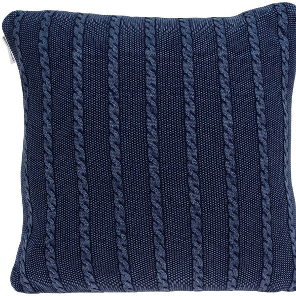 Homeroots 18" X 5" X 18" Transitional Blue Pillow Cover With Poly Insert   334071
