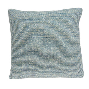 Homeroots 20" Aqua Teal Woven Cotton Blend Throw Pillow   334076