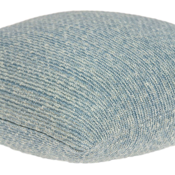 Homeroots 20" Aqua Teal Woven Cotton Blend Throw Pillow   334076