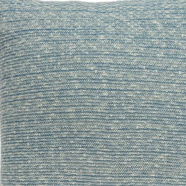 Homeroots 20" Aqua Teal Woven Cotton Blend Throw Pillow   334076