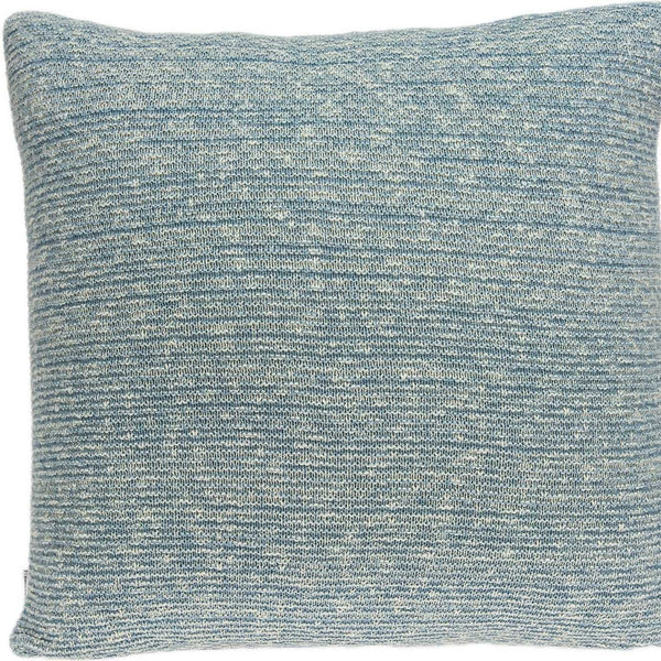 Homeroots 20" Aqua Teal Woven Cotton Blend Throw Pillow   334076