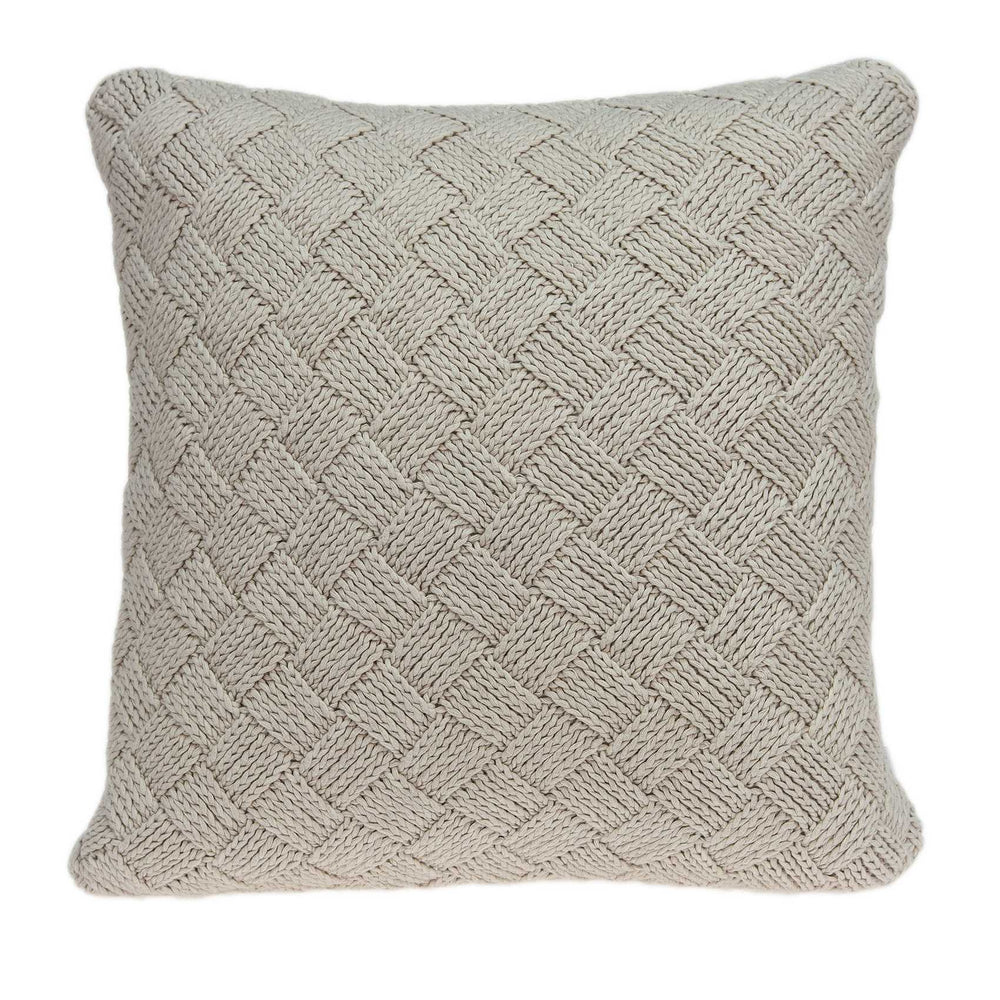 Homeroots 20" X 7" X 20" Charming Transitional Beige Accent Pillow Cover With Poly Insert   334081
