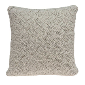 Homeroots 20" X 7" X 20" Charming Transitional Beige Accent Pillow Cover With Poly Insert   334081