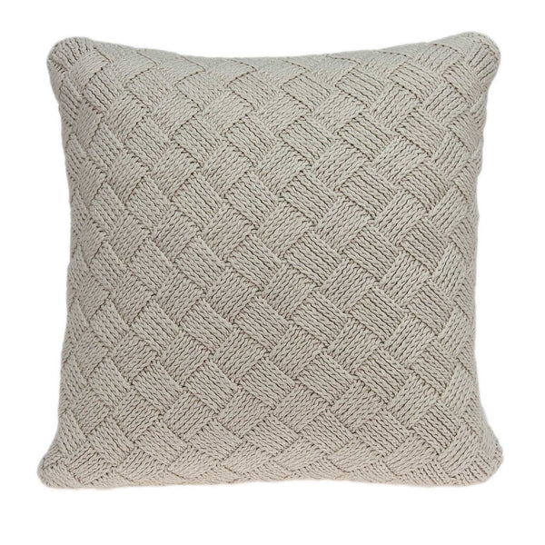 Homeroots 20" X 7" X 20" Charming Transitional Beige Accent Pillow Cover With Poly Insert   334081