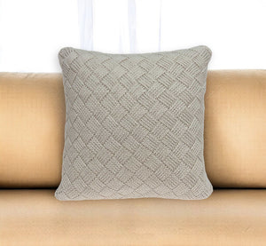 Homeroots 20" X 7" X 20" Charming Transitional Beige Accent Pillow Cover With Poly Insert   334081