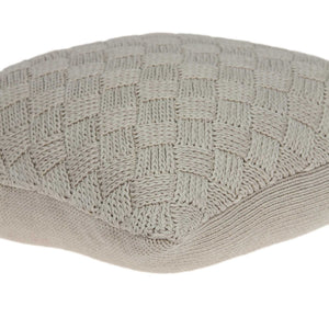 Homeroots 20" X 7" X 20" Charming Transitional Beige Accent Pillow Cover With Poly Insert   334081