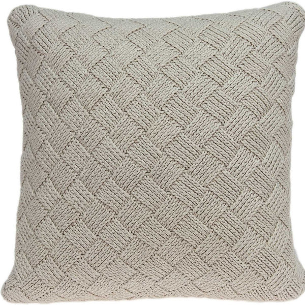 Homeroots 20" X 7" X 20" Charming Transitional Beige Accent Pillow Cover With Poly Insert   334081