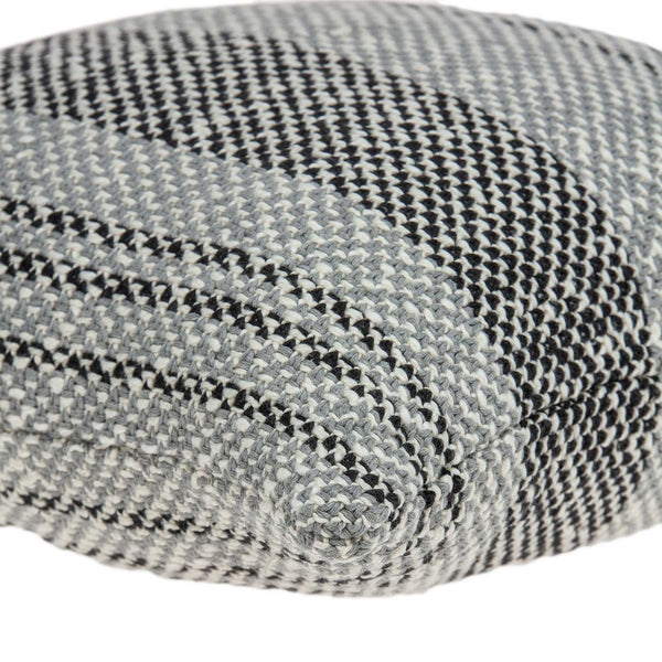 Homeroots 20" X 7" X 20" Stunning Transitional Gray Accent Pillow Cover With Poly Insert   334083