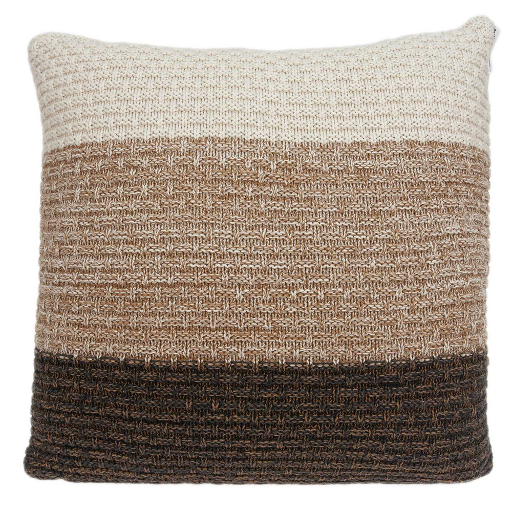 Homeroots Warm Brown And Cream Decorative Accent Pillow   334085