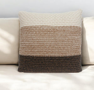 Homeroots Warm Brown And Cream Decorative Accent Pillow   334085