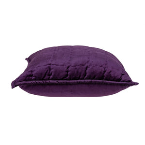 Homeroots 20" X 20" Purple Cotton Blend Zippered Pillow   334089