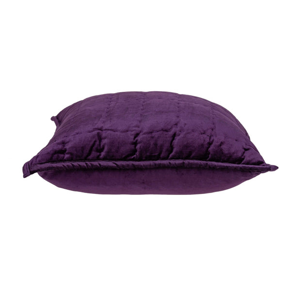 Homeroots 20" X 20" Purple Cotton Blend Zippered Pillow   334089