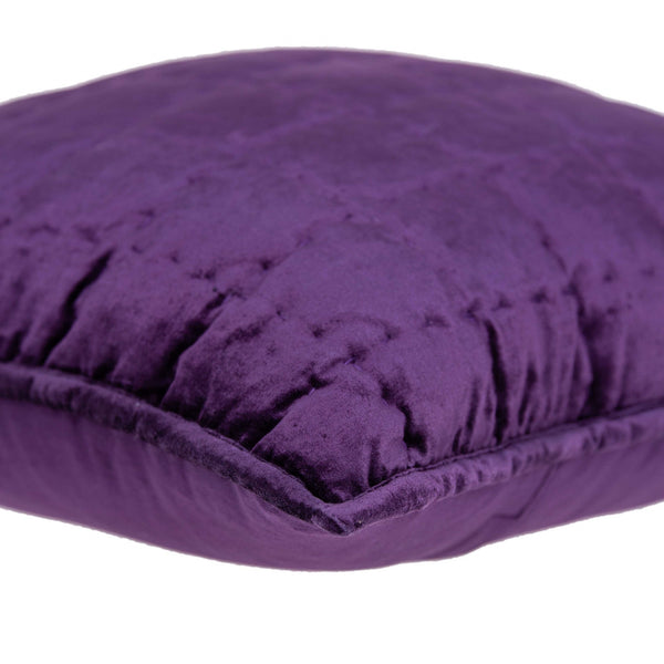 Homeroots 20" X 20" Purple Cotton Blend Zippered Pillow   334089