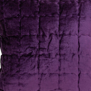 Homeroots 20" X 20" Purple Cotton Blend Zippered Pillow   334089