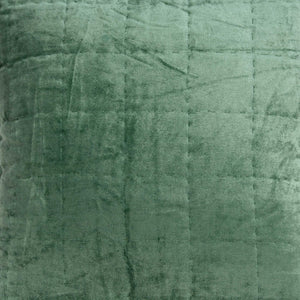 Homeroots 20" X 7" X 20" Transitional Green Solid Quilted Pillow Cover With Poly Insert   334090