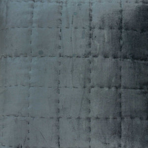 Homeroots 20" X 7" X 20" Transitional Charcoal Solid Quilted Pillow Cover With Poly Insert   334091