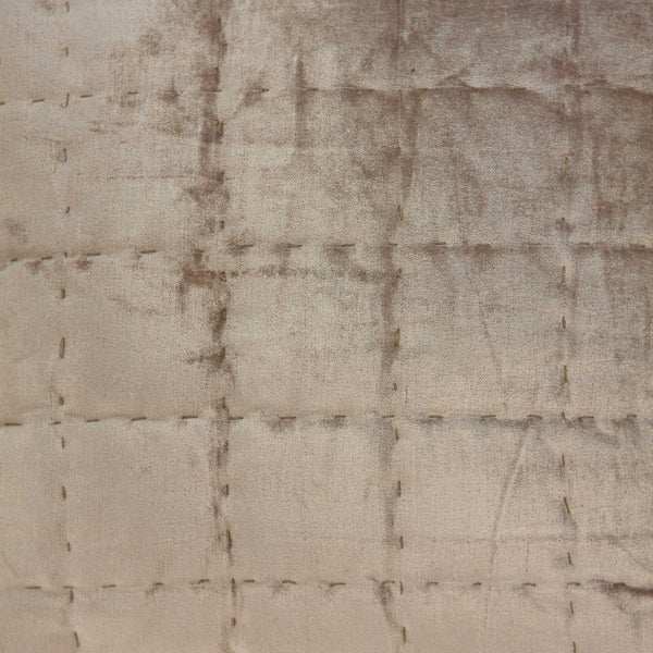 Homeroots 20" X 7" X 20" Transitional Taupe Solid Quilted Pillow Cover With Poly Insert   334094