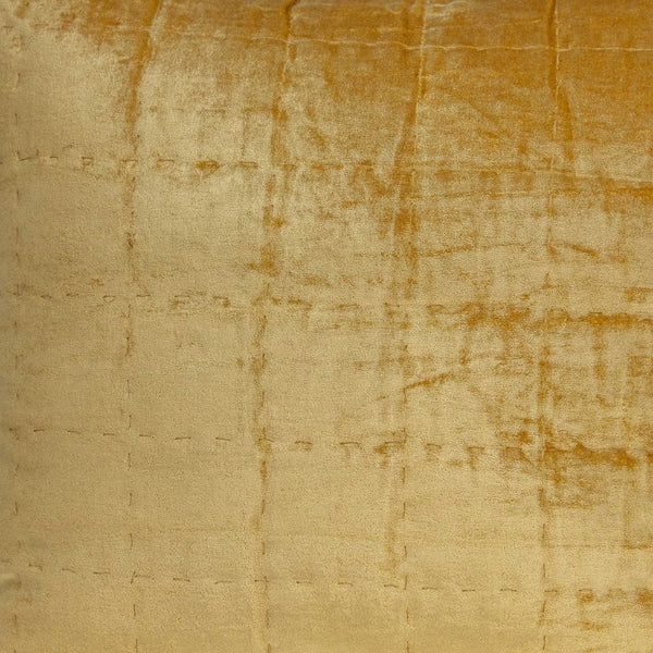 Homeroots 20" X 7" X 20" Transitional Yellow Solid Quilted Pillow Cover With Poly Insert   334095