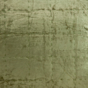 Homeroots 20" X 7" X 20" Transitional Olive Solid Quilted Pillow Cover With Poly Insert   334099