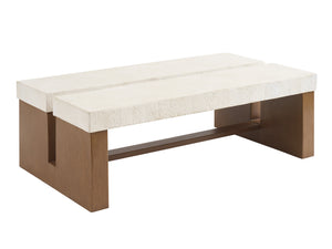 Lexington Tommy Bahama Outdoor 3340-947c Modern Rectangular Cocktail Table With White Agate Top For Stylish Outdoor Living Spaces  Wood 3340-947c