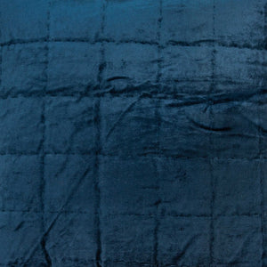 Homeroots 20" X 7" X 20" Transitional Navy Blue Quilted Pillow Cover With Poly Insert   334100